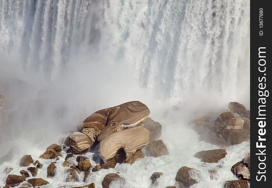 American Falls Ice Covered Boulders