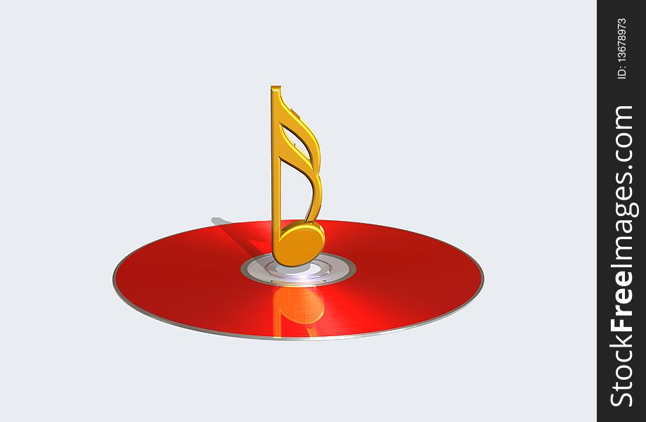 3d image of CD cn white background. 3d image of CD cn white background