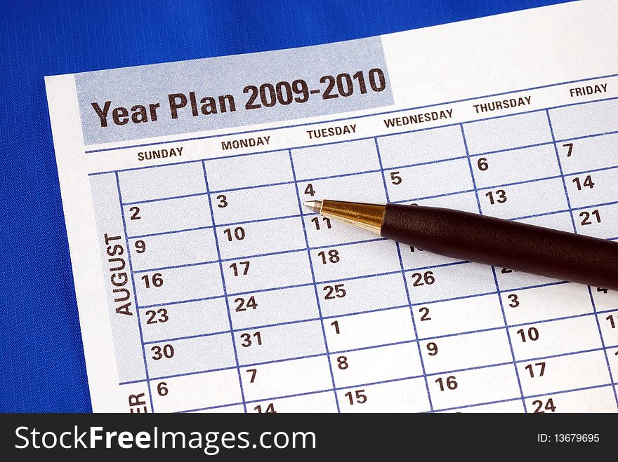 Planning The Year On The Day Planner