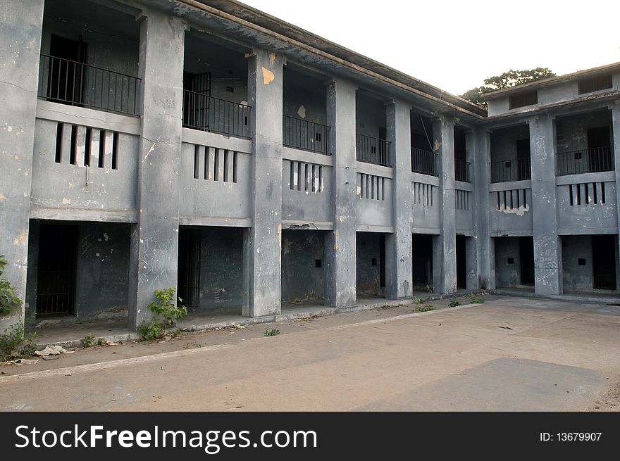 Old deserted rugged building on a bright sunny day. Old deserted rugged building on a bright sunny day