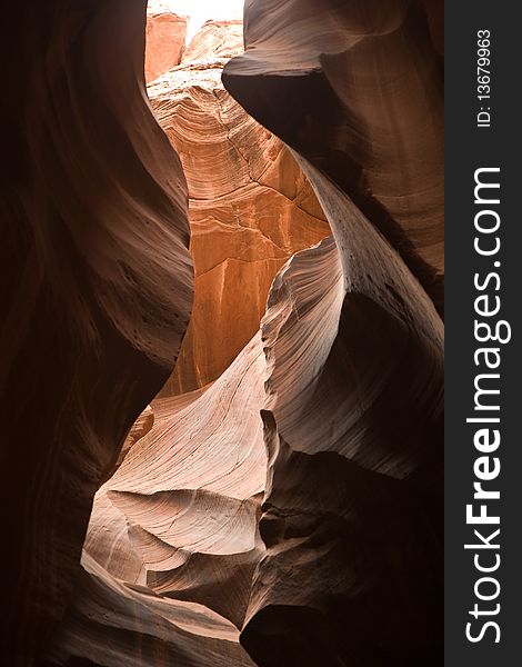 Antelopes Canyon near page, the world famoust slot canyon in the Antelope Canyon Navajo Tribal Park