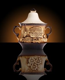 Sugar Bowl On Dark Backgroun Royalty Free Stock Photo Sugar Bowl On Dark Backgroun Royalty Free Stock Photo