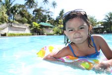 Girl At The Pool Royalty Free Stock Photos Girl At The Pool Royalty Free Stock Photos