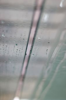 Glass With Rain Stock Images