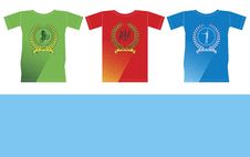 Free T-shirts With Emblems Royalty Free Stock Images - 13686519