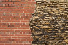 Old And New Wall Royalty Free Stock Photography Old And New Wall Royalty Free Stock Photography