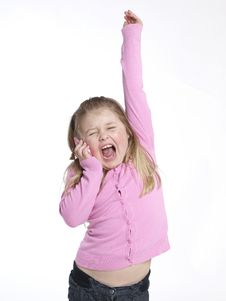 Girl Whith A Mobile Phone Stock Images Girl Whith A Mobile Phone Stock Images
