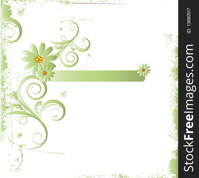 Abstract flower design with place for your text. Abstract flower design with place for your text