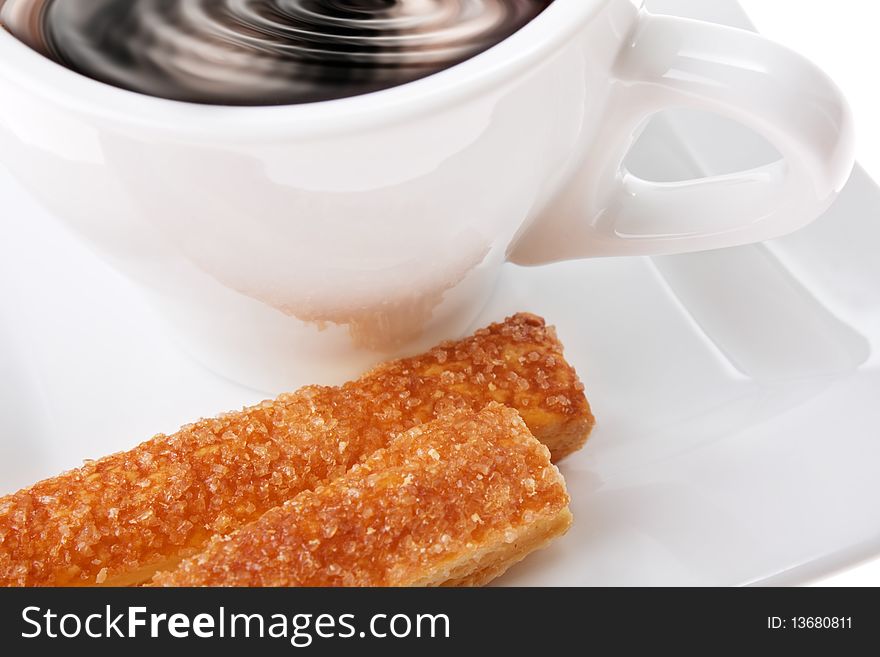 Close-up of a coffee cup. Close-up of a coffee cup