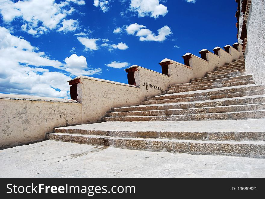 The stairs to the Potala Palace