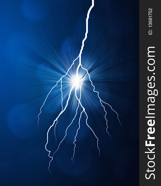 Abstract lightning and light effects on a dark background