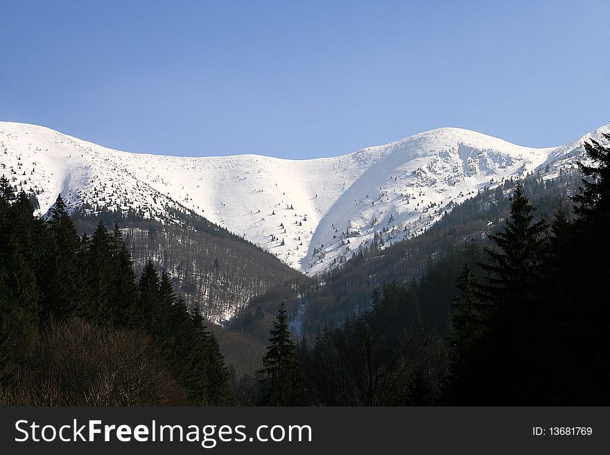 Winter landscape of Mala Fatra, Slovakia