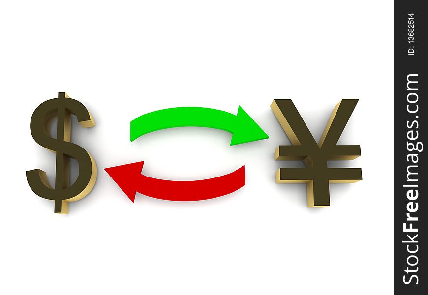 Currency exchange - dollar and yen