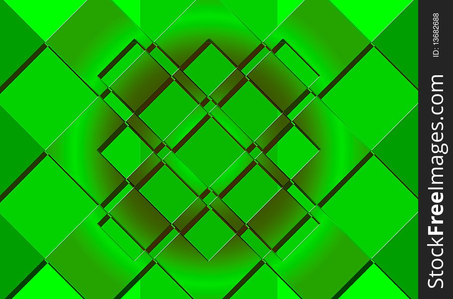 Green rectangles in different sizes building a pattern