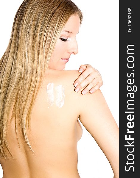 Woman Creaming Back