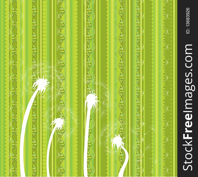 Beautiful floral spring card illustration background