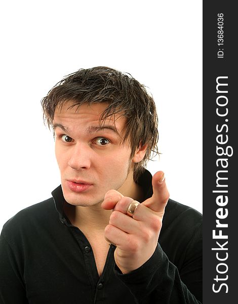 Man portrait on a isolated background