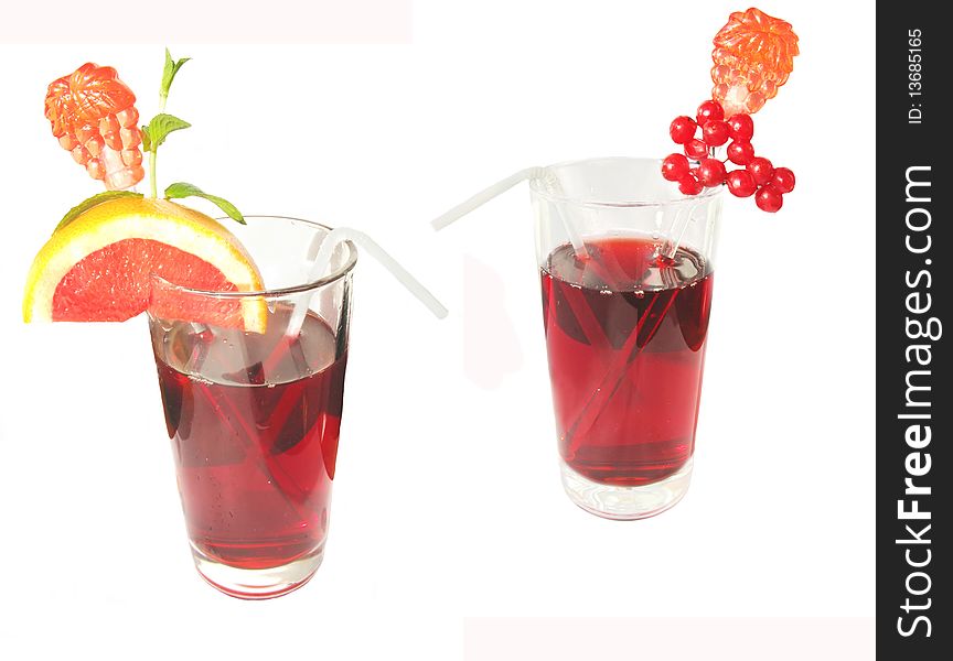 Two Red Fruit Juices