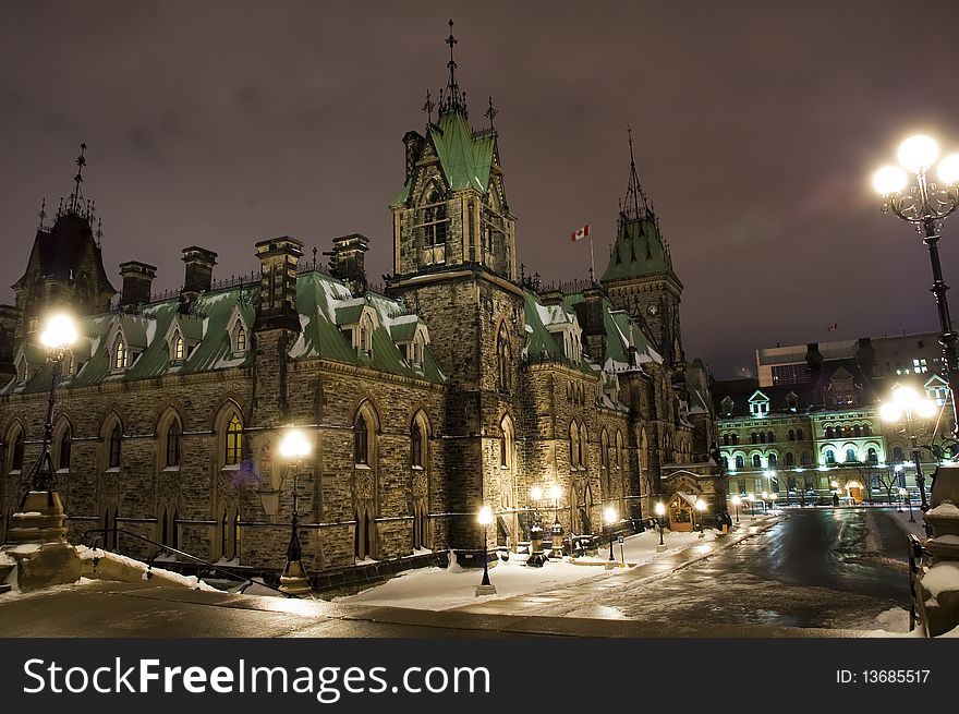 One of the pavilions of the Ottawa parliament in Canada. One of the pavilions of the Ottawa parliament in Canada