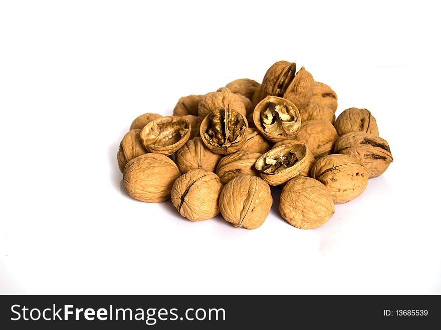 The Walnuts isolated  on a white background