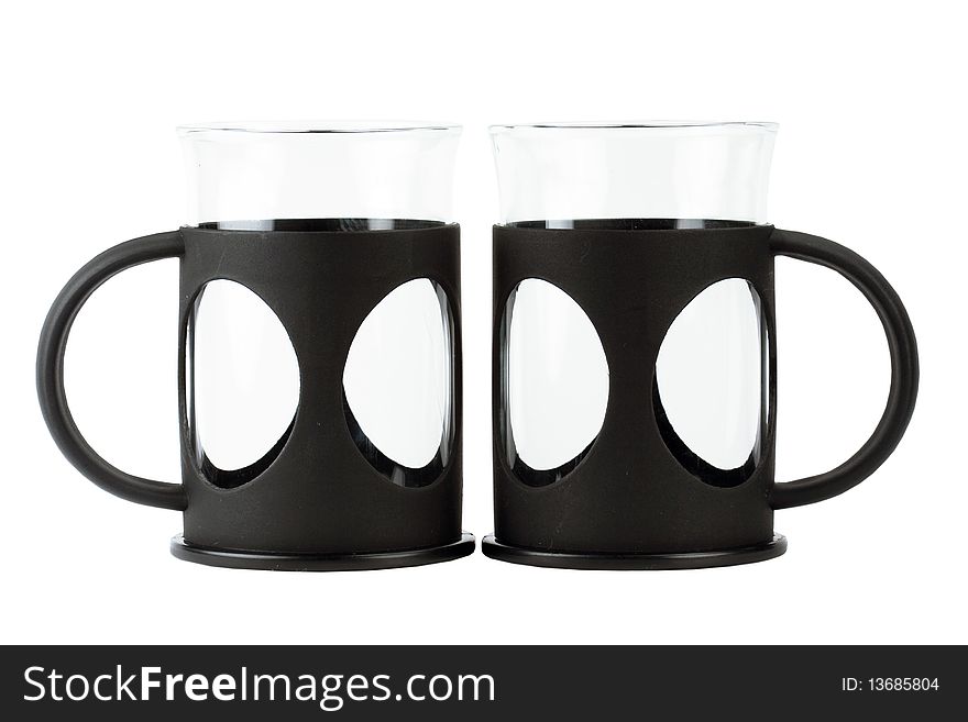 Two glasses it is isolated on a white background