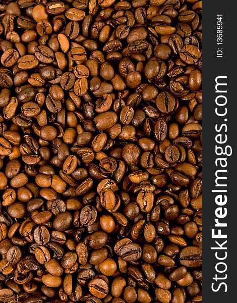 Background with coffee coffee beans. Background with coffee coffee beans