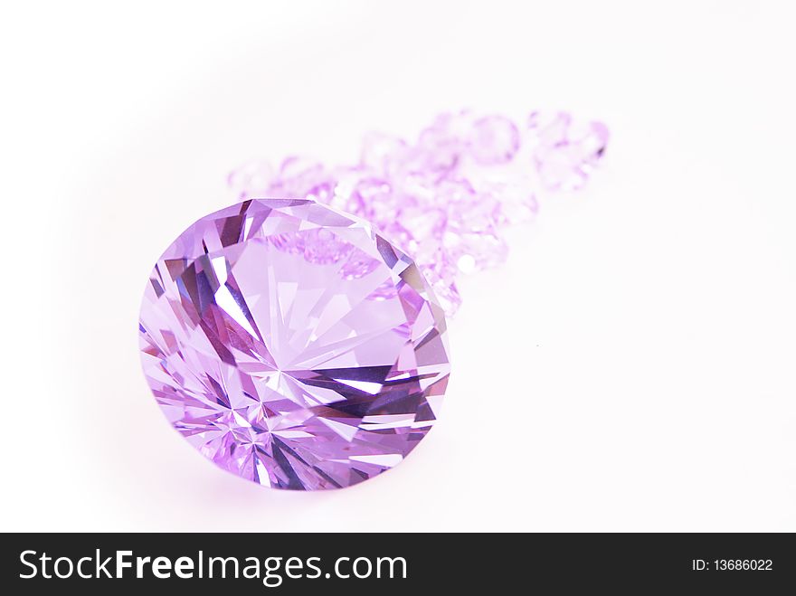 Beautiful bright purple scattered diamonds.