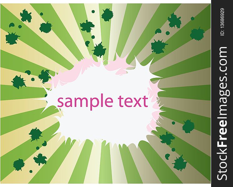 Glossy background with gold and green stripes. there is an area for text in the middle