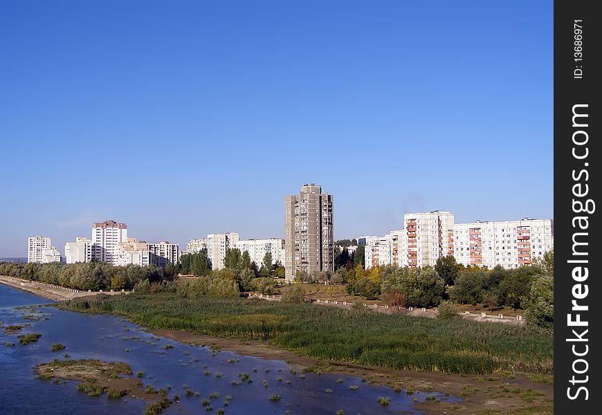 Rybnitsa City In Dnestr Moldavian Republic On Left