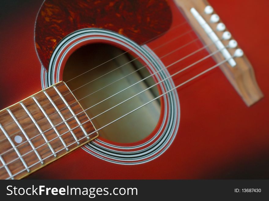 Acoustic classic wine red guitar