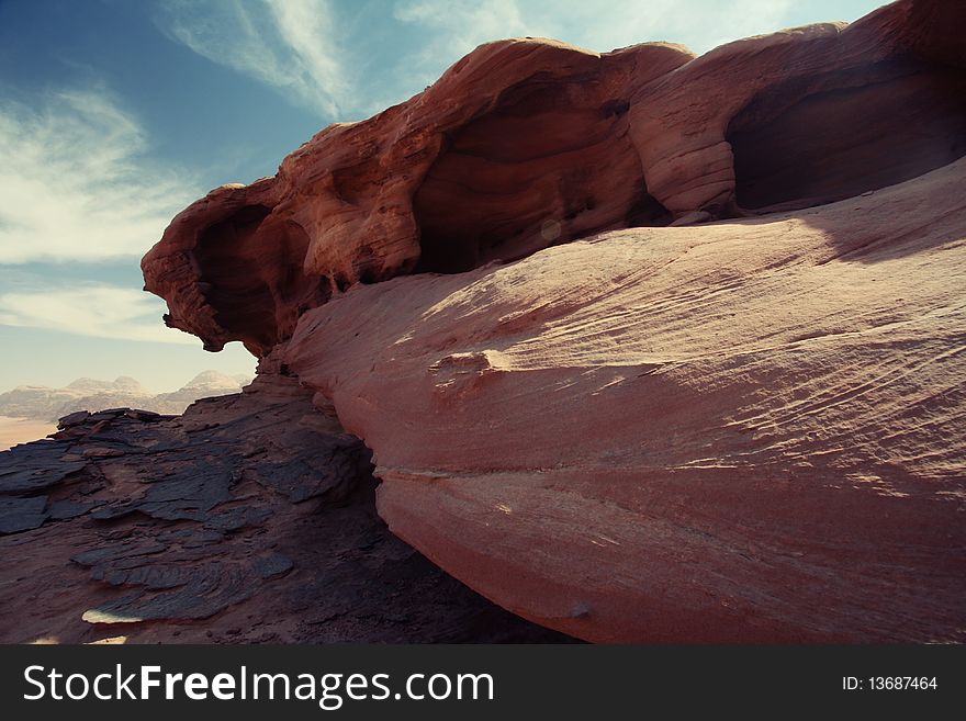 Desert Wadi Rum in Jordan