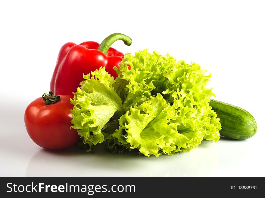 Vegetables In Kitchen Isolated