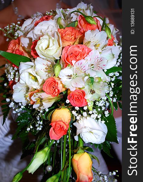 Wedding Bouquet of roses and flowers