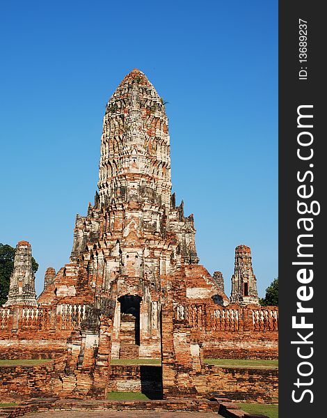 Old beauty pagoda statue in Ayuthaya Temple Thailand. Old beauty pagoda statue in Ayuthaya Temple Thailand.