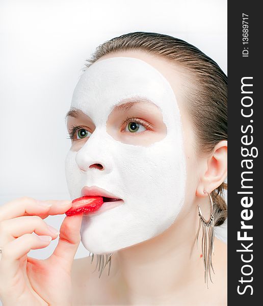 Young Women With Face Mask