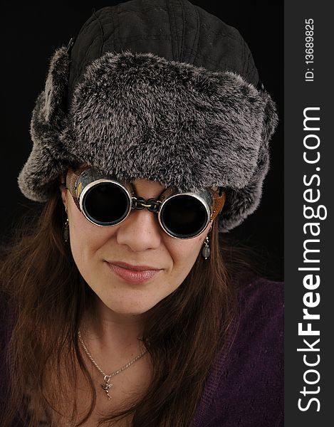 Woman Winter Hat  Sunglasses