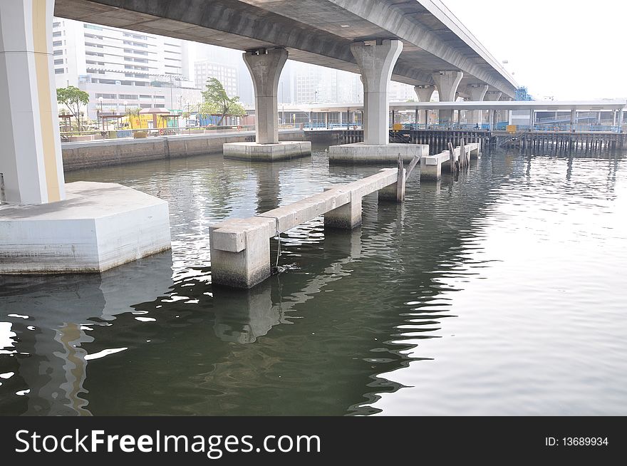 Concrete bridge in Hong Kong