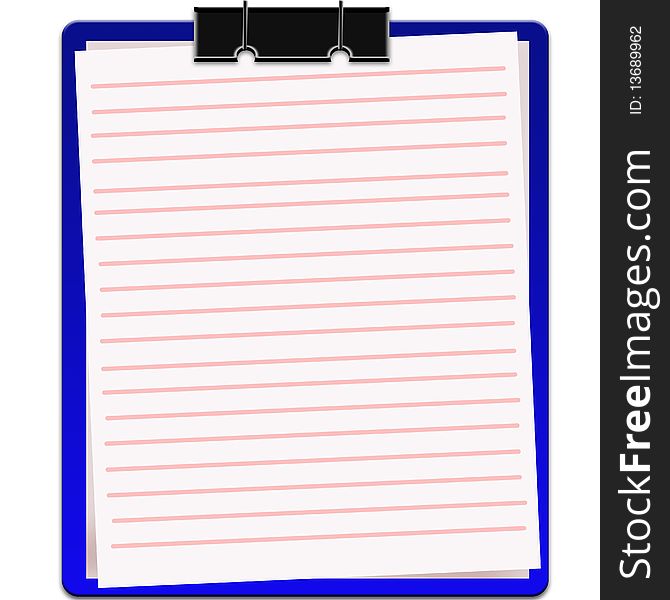 Blank notes with red horizontal stripes