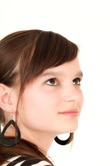 Teenage Girl Looking Up Royalty Free Stock Photos