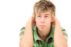 Young Man Looking Up Royalty Free Stock Photography Young Man Looking Up Royalty Free Stock Photography