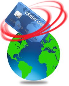 World Credit In The Red Vector Stock Photo World Credit In The Red Vector Stock Photo