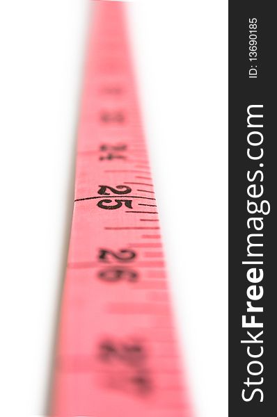 Measuring tape looking as vertical line