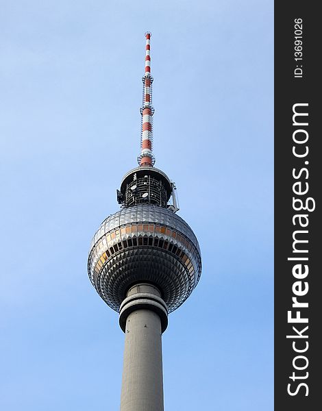 Television tower in Berlin with restaurant in the last floor. Television tower in Berlin with restaurant in the last floor.