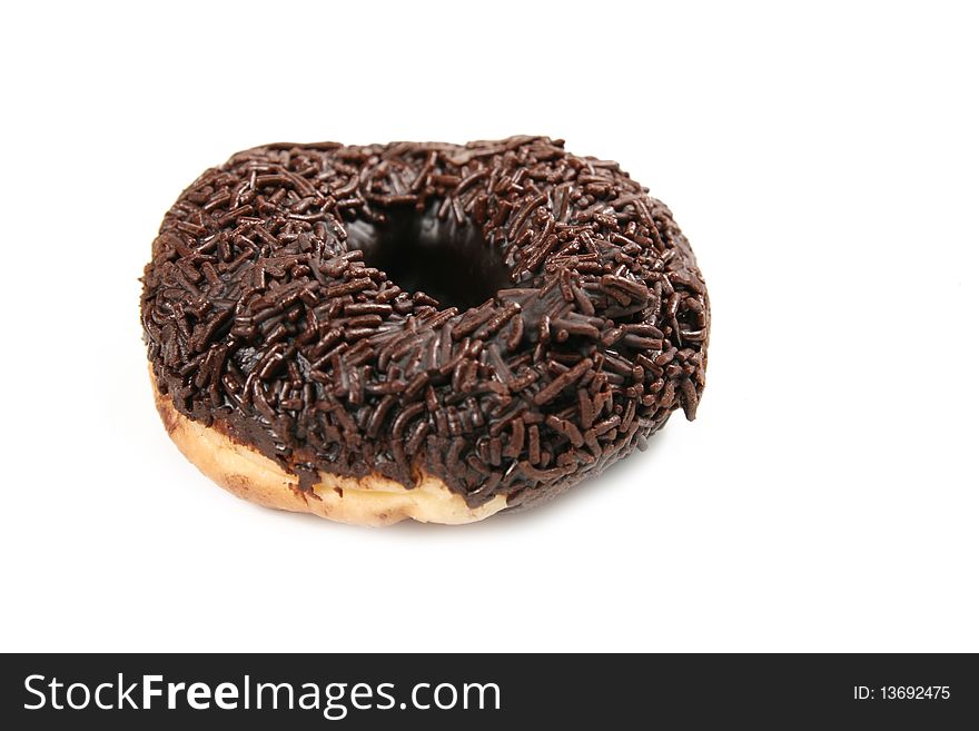 Yummy chocolate donut ready to be served.