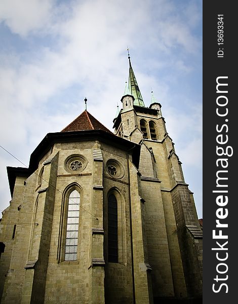Cathedral Notre-Dame exterior, Lausanne, Switzerland