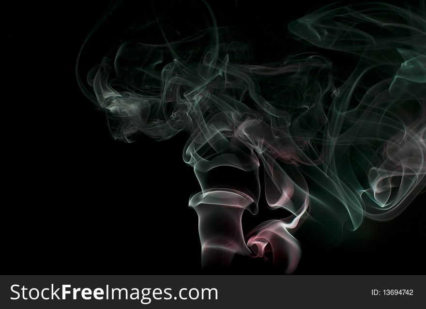 Colorful smoke, tribal smoke using flash. Colorful smoke, tribal smoke using flash