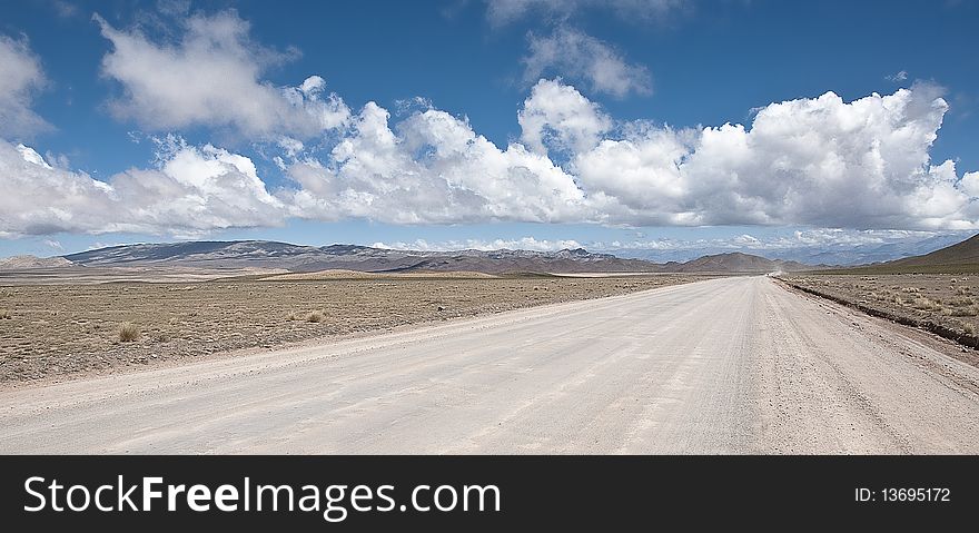 Road in a desert in argentina