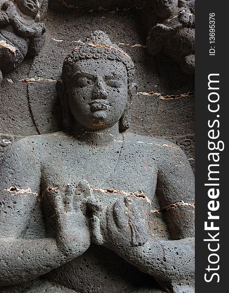 Buddha At Ellora Cave Temple Complex ,India