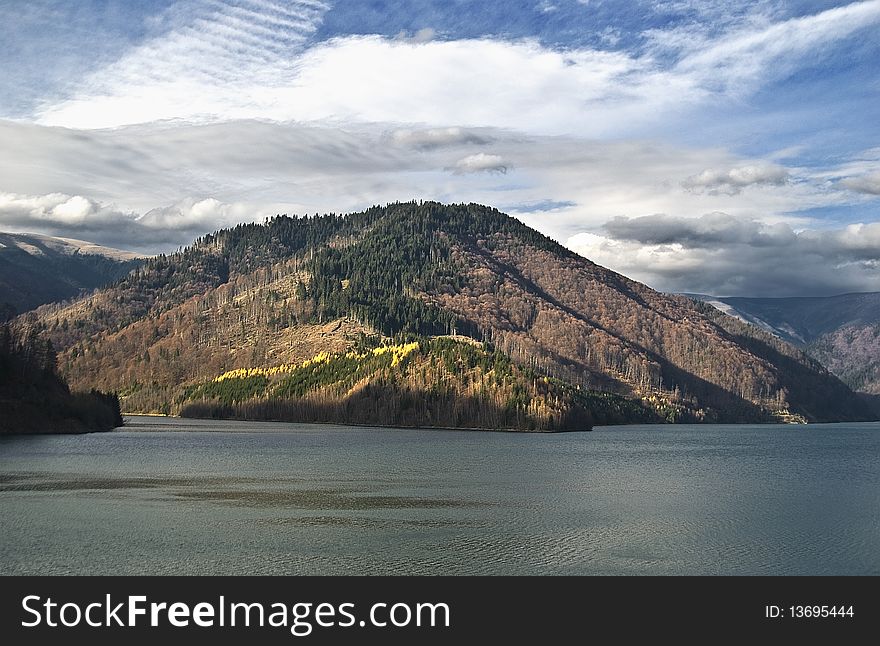 Lake and mountain