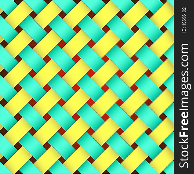 Varicoloured abstract seamless braided texture for background